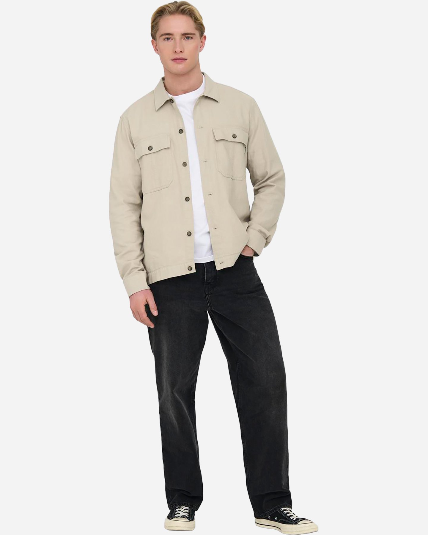 Camicia ONLY & SONS KENNET M - Beige - 3 | Cisalfa Sport